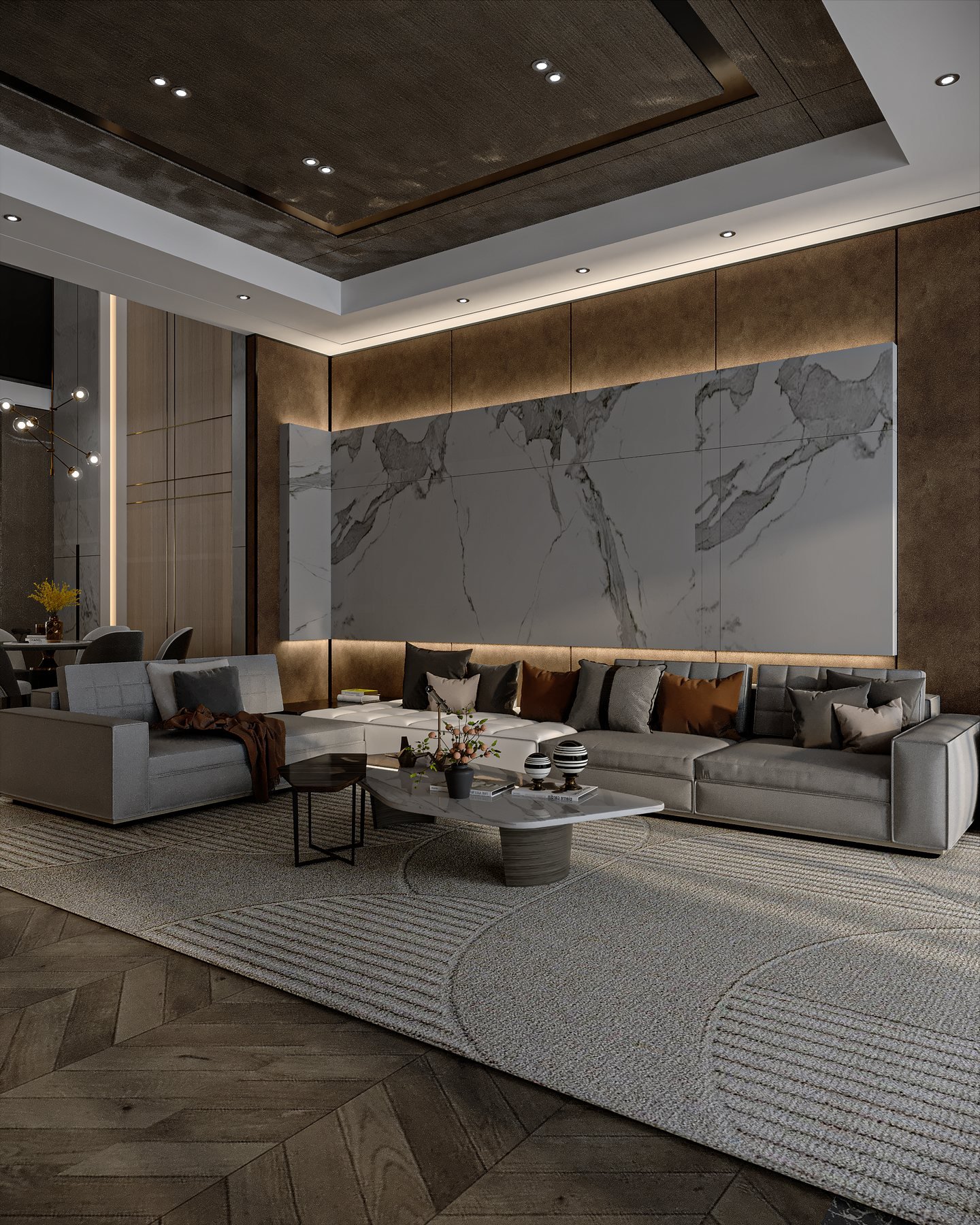 Timber feature wall